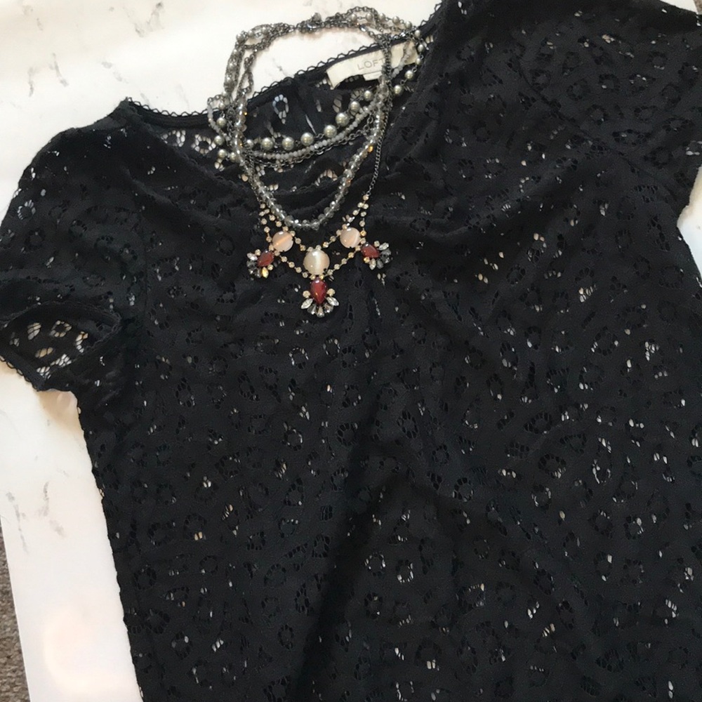 LOFT Crochet Lace Top